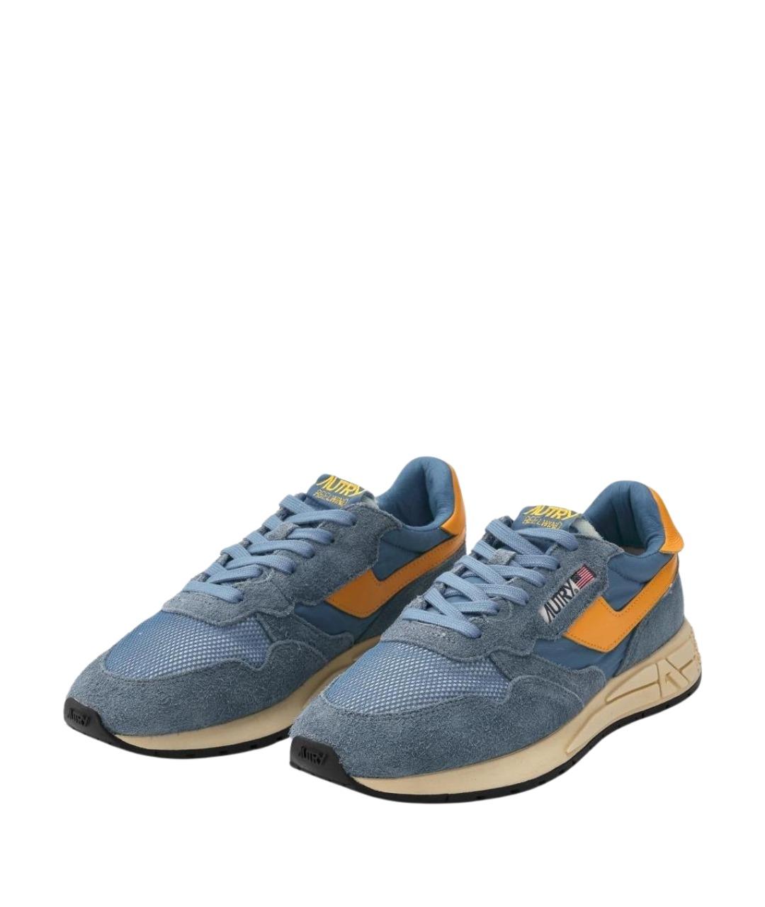 AUTRY Голубые замшевые низкие кроссовки / кеды, фото 3