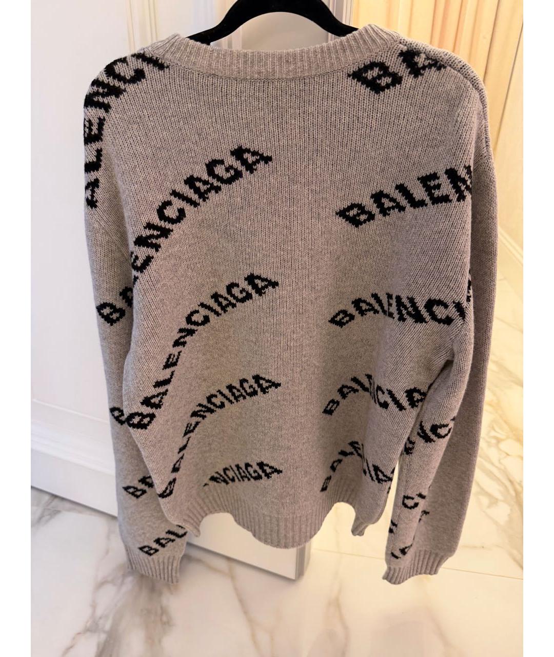 BALENCIAGA Серый шерстяной джемпер / свитер, фото 3