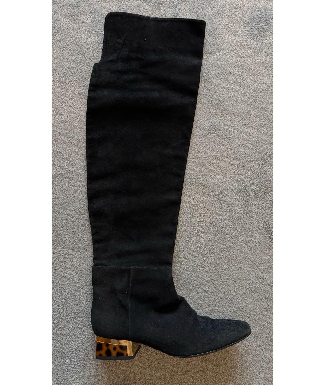 TOM FORD Черные замшевые ботфорты, фото 9