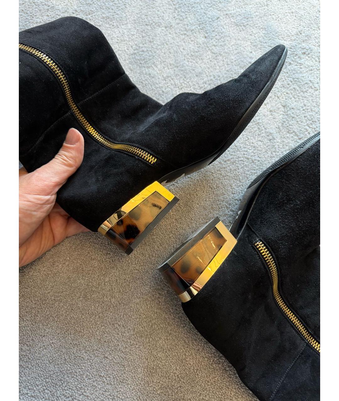 TOM FORD Черные замшевые ботфорты, фото 6