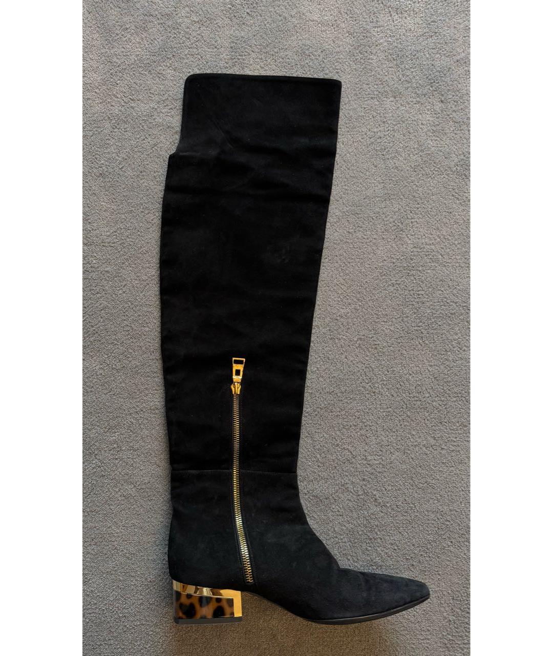 TOM FORD Черные замшевые ботфорты, фото 8