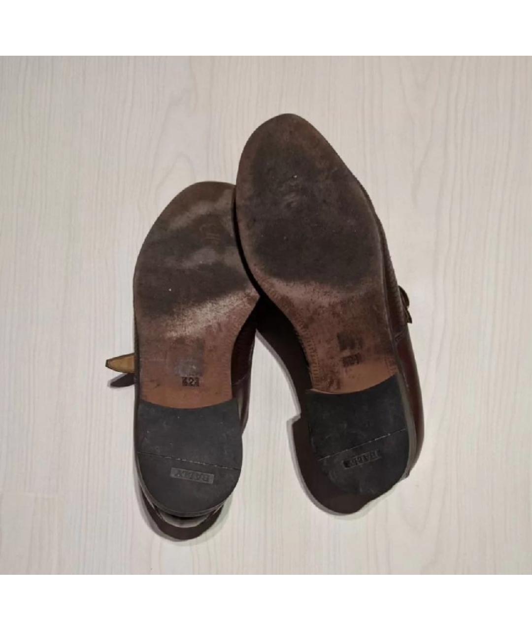 BALLY Коричневые кожаные туфли, фото 9