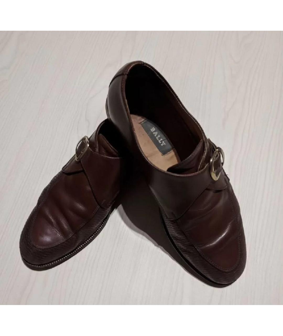 BALLY Коричневые кожаные туфли, фото 5