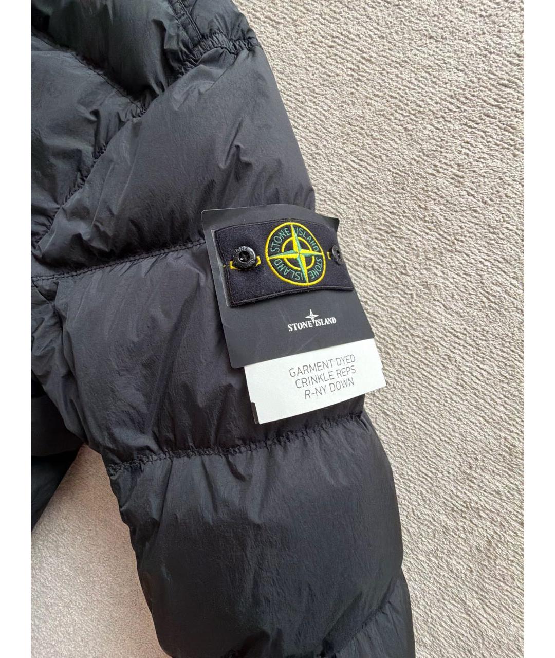 STONE ISLAND Черный полиамидовый пуховик, фото 5