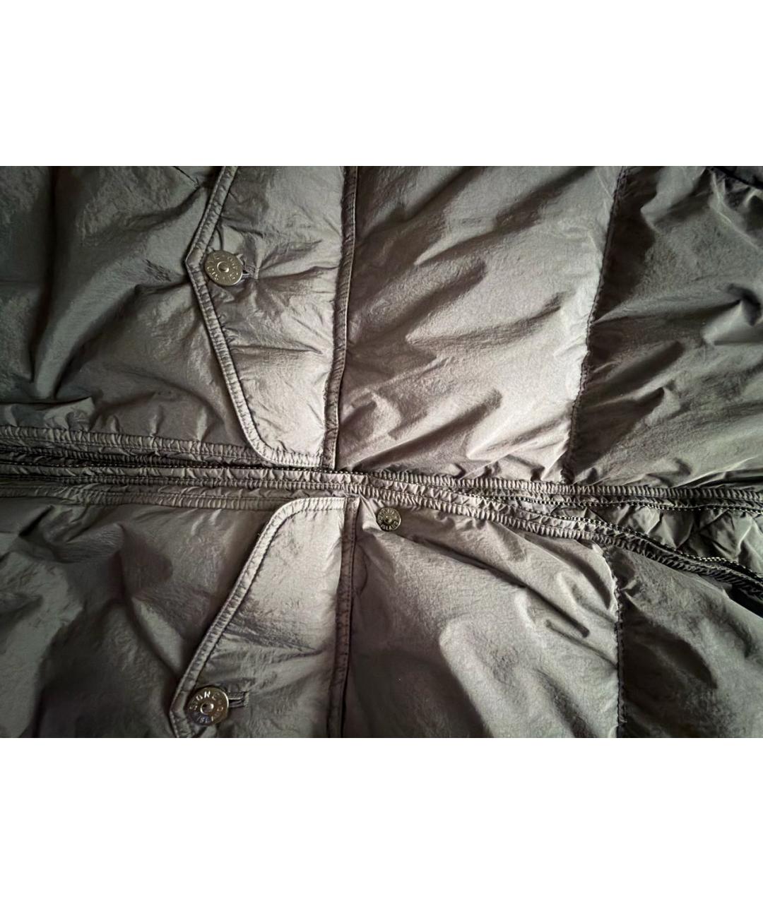 STONE ISLAND Черный полиамидовый пуховик, фото 4