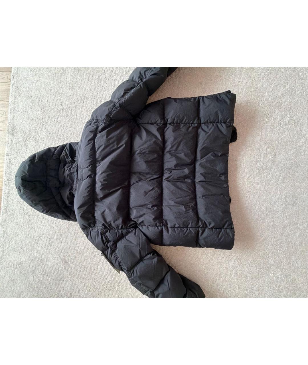 STONE ISLAND Черный полиамидовый пуховик, фото 2