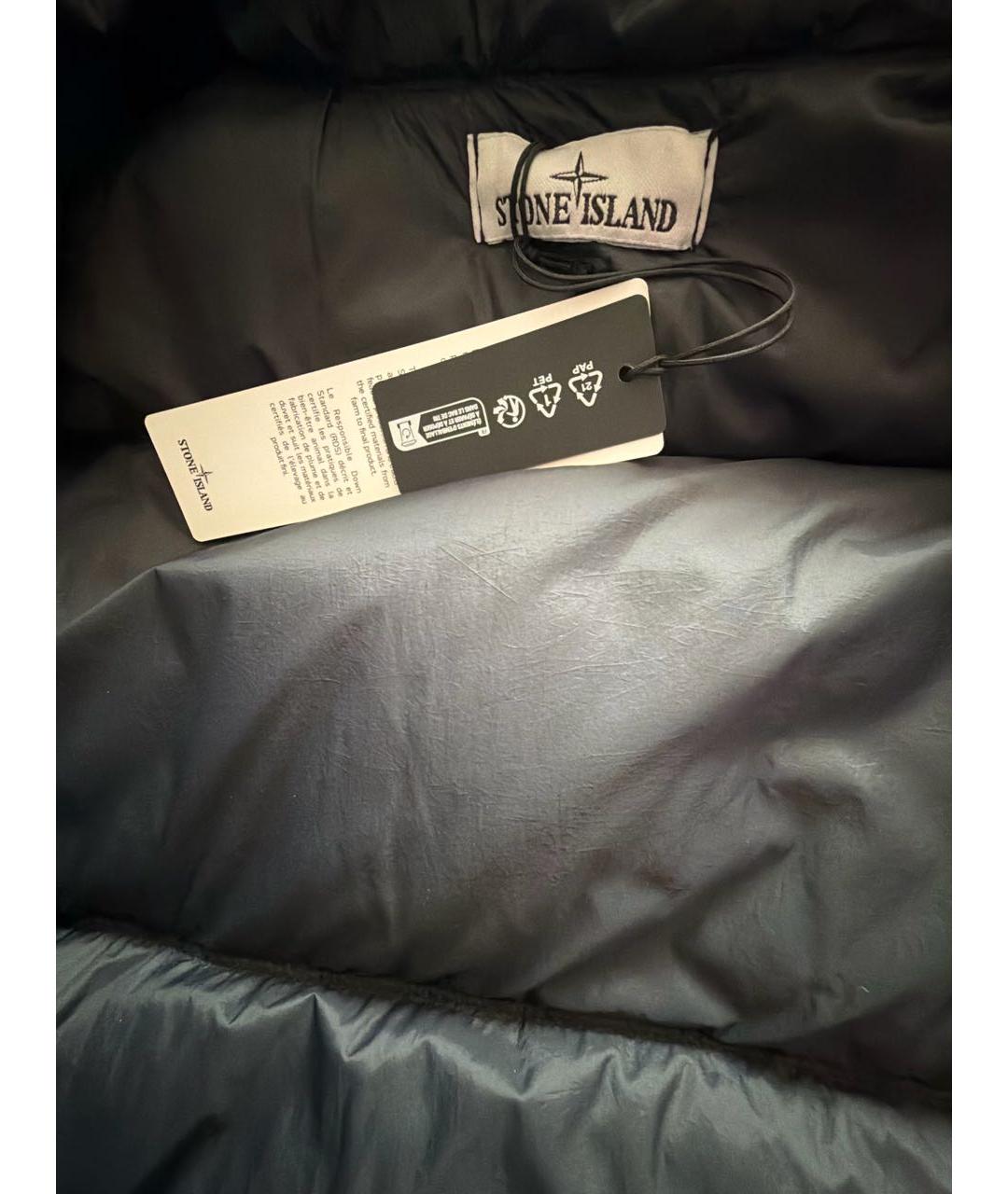 STONE ISLAND Черный полиамидовый пуховик, фото 7