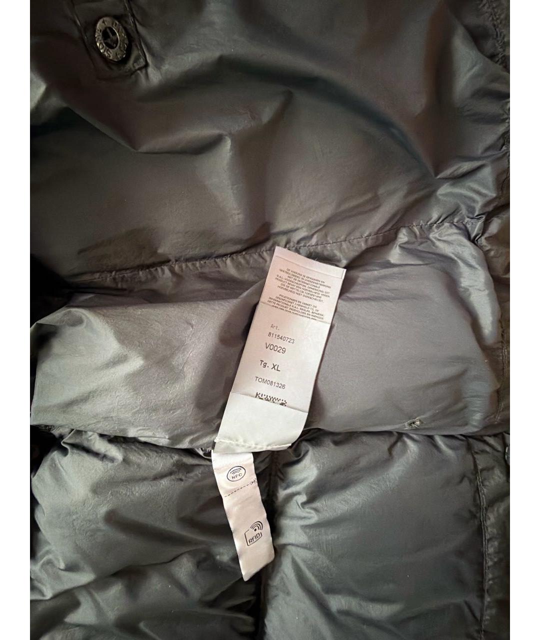 STONE ISLAND Черный полиамидовый пуховик, фото 6