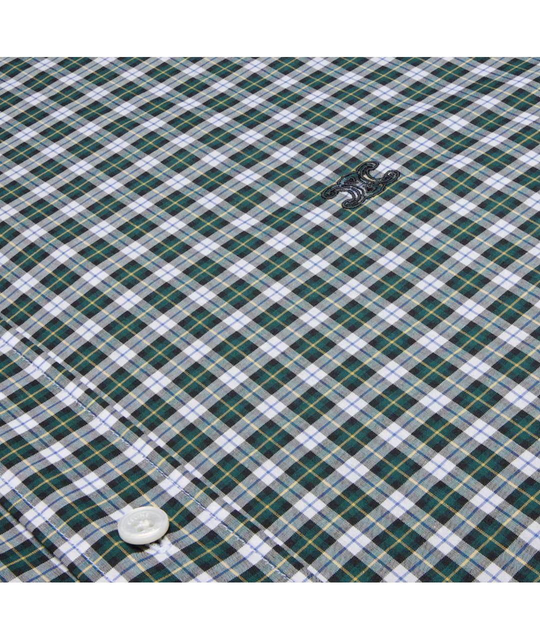 CELINE Зеленая хлопковая рубашка, фото 3