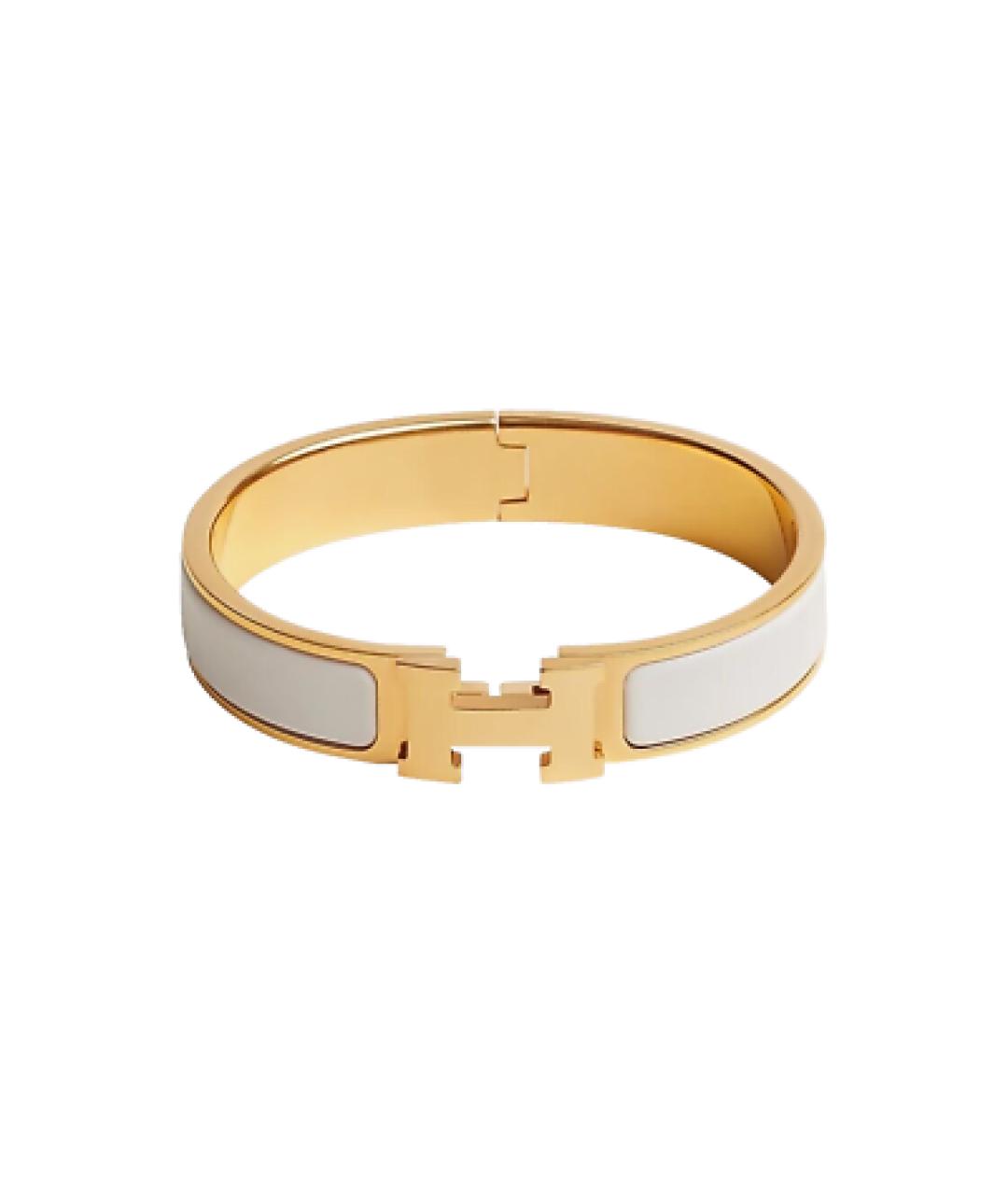 HERMES Белый металлический браслет, фото 1