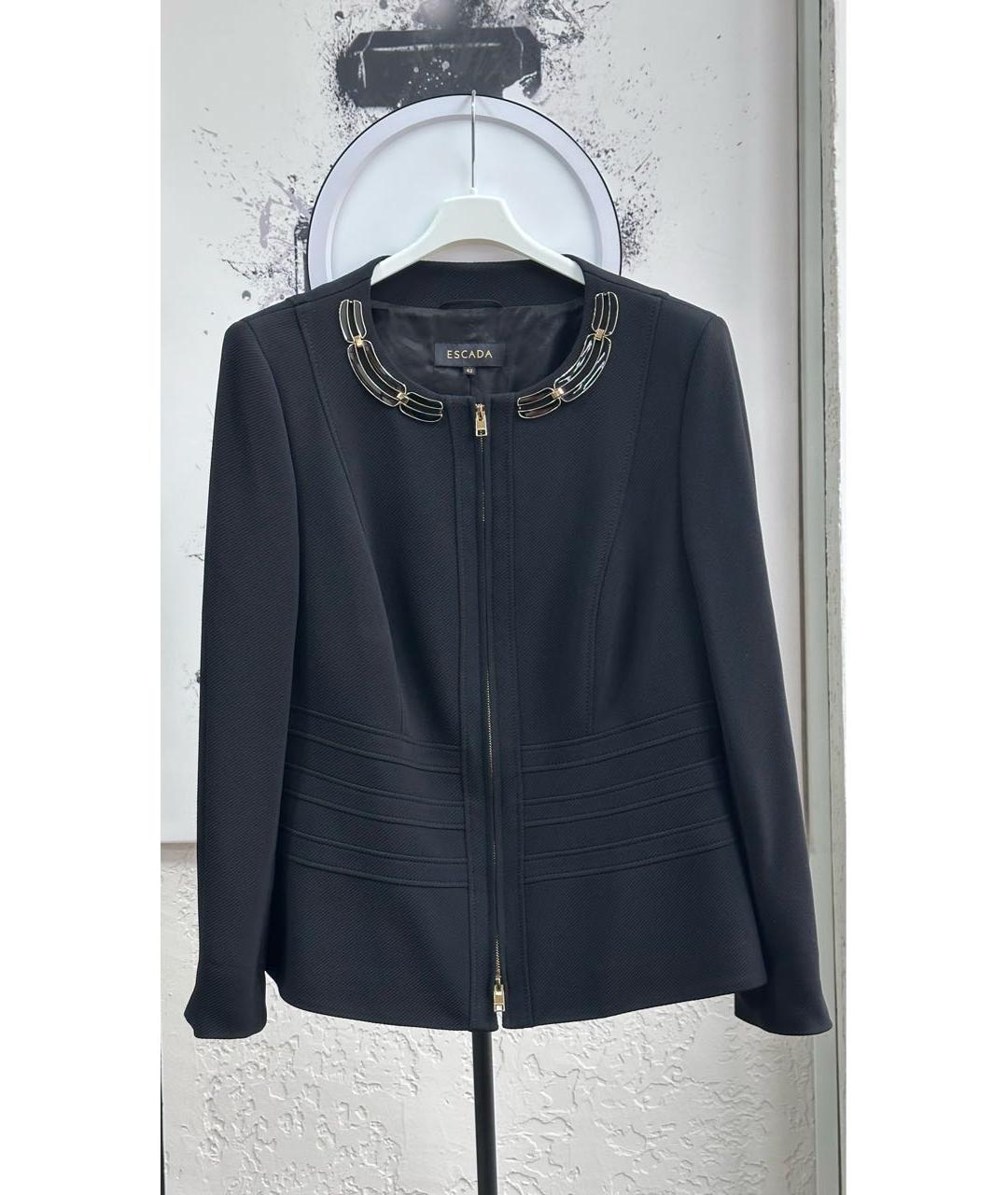 ESCADA Черный вискозный жакет/пиджак, фото 8