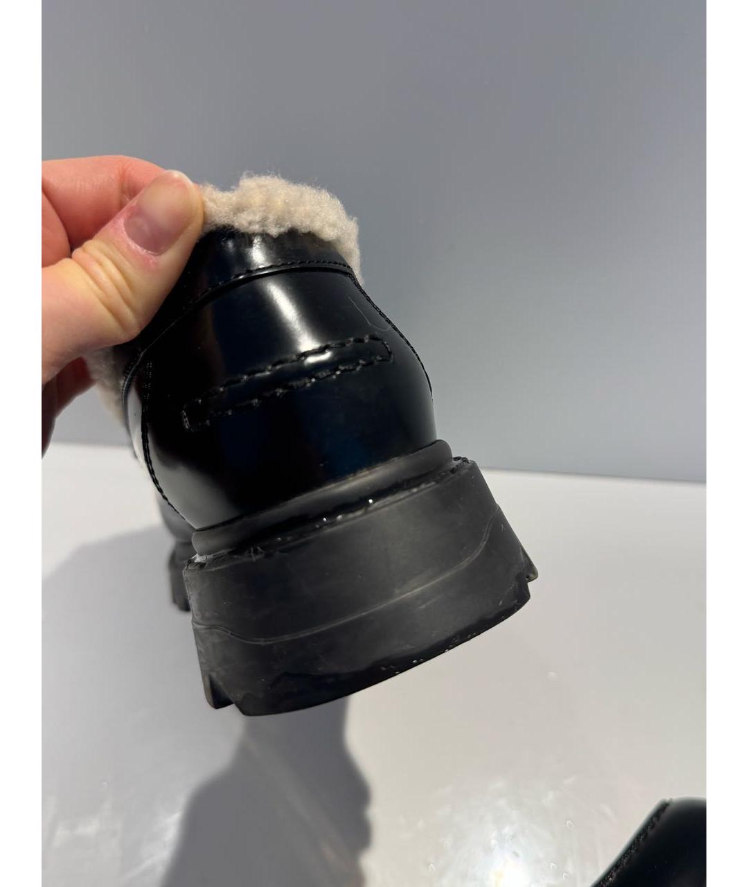 CHRISTIAN DIOR Черные кожаные лоферы, фото 5