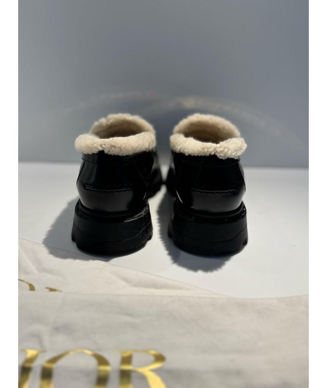 CHRISTIAN DIOR Черные кожаные лоферы, фото 4