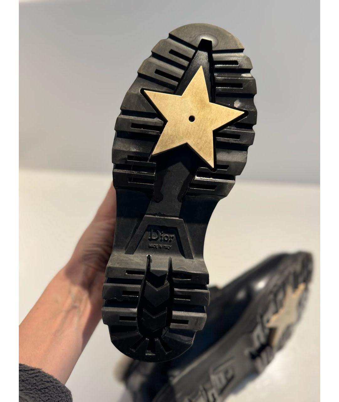 CHRISTIAN DIOR Черные кожаные лоферы, фото 6