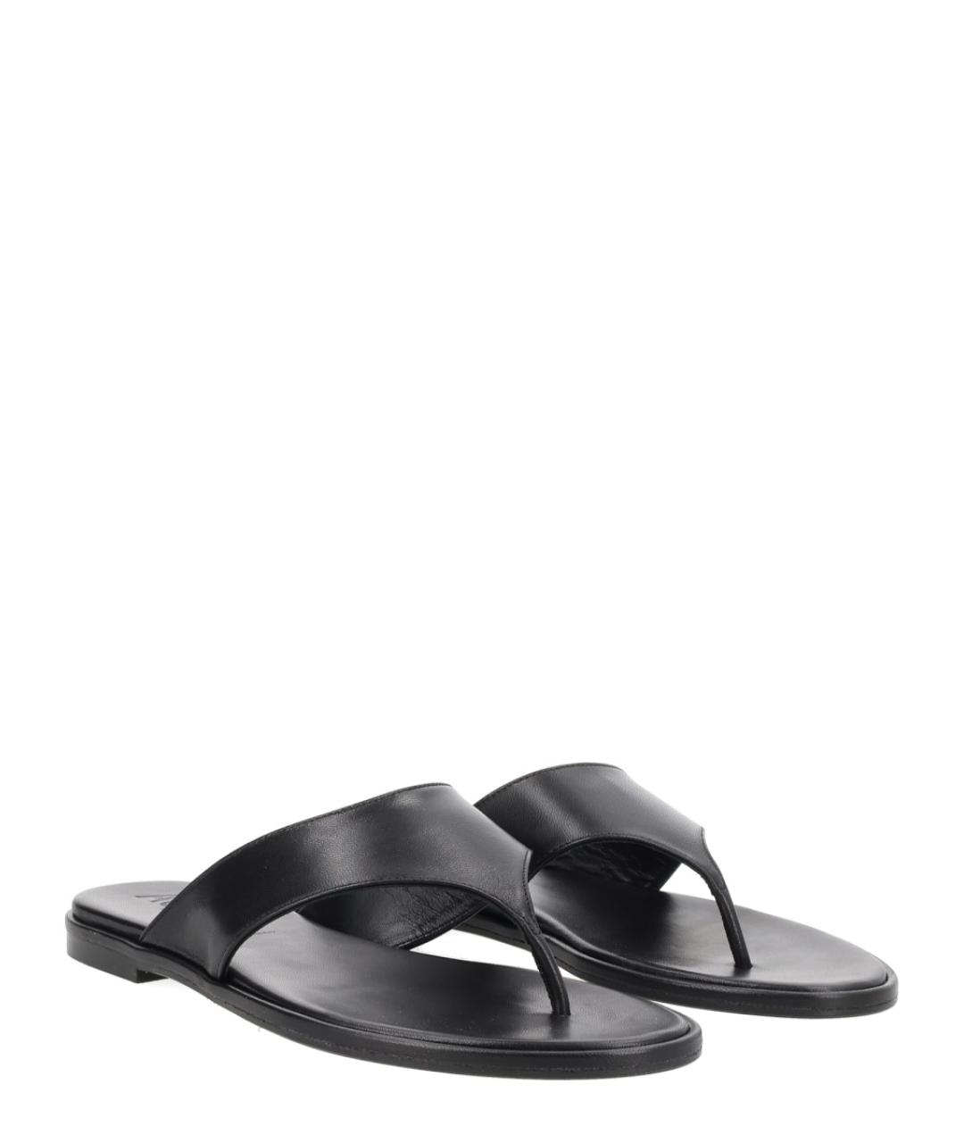 AEYDE Черные кожаные шлепанцы, фото 2
