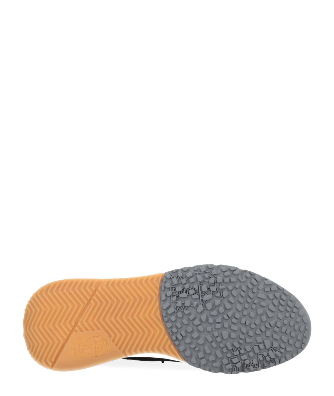 BRUNELLO CUCINELLI Черные текстильные низкие кроссовки / кеды, фото 5