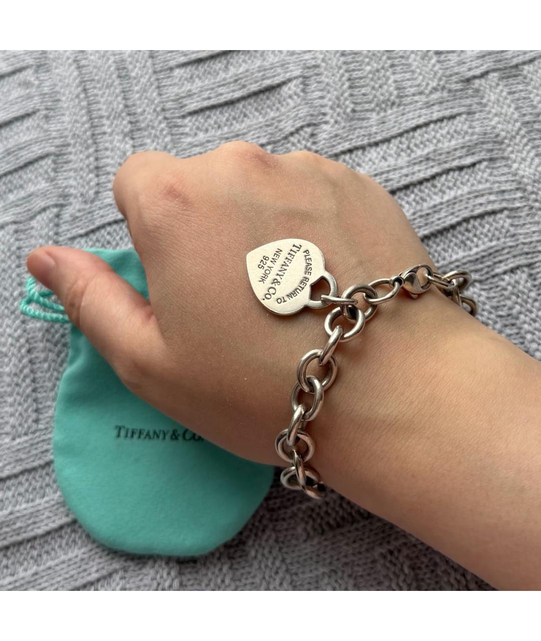TIFFANY&CO Серебрянный серебряный браслет, фото 7