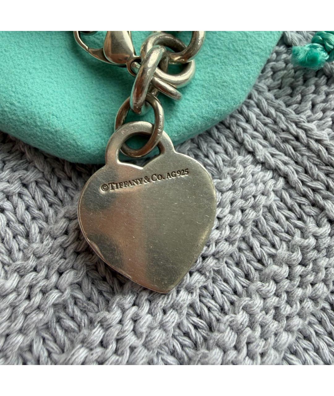 TIFFANY&CO Серебрянный серебряный браслет, фото 4