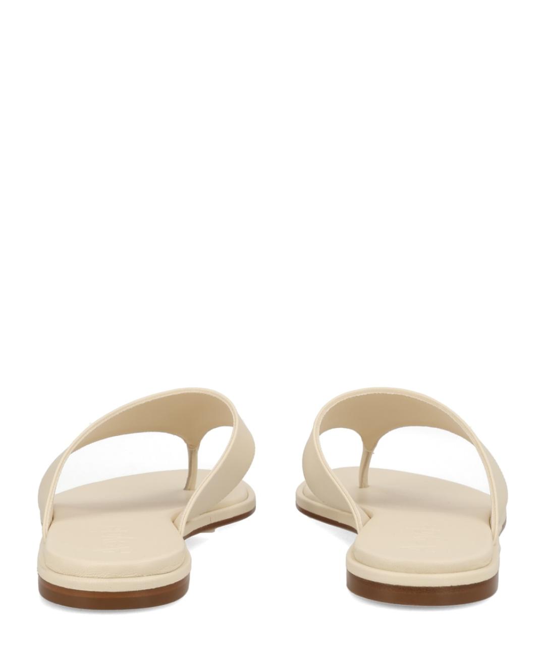 AEYDE Белые кожаные шлепанцы, фото 4