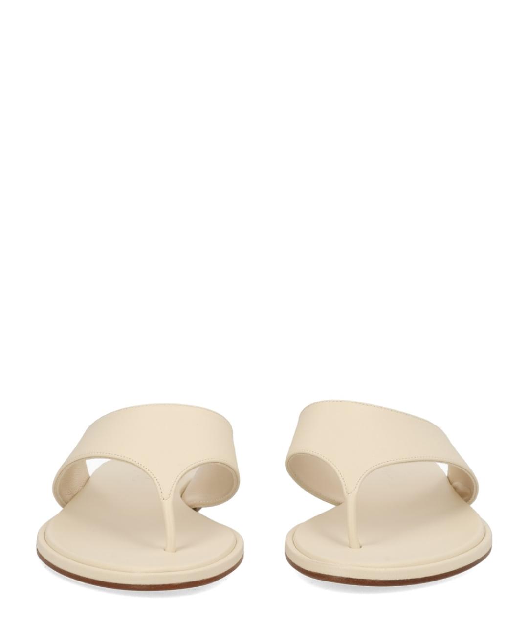 AEYDE Белые кожаные шлепанцы, фото 3