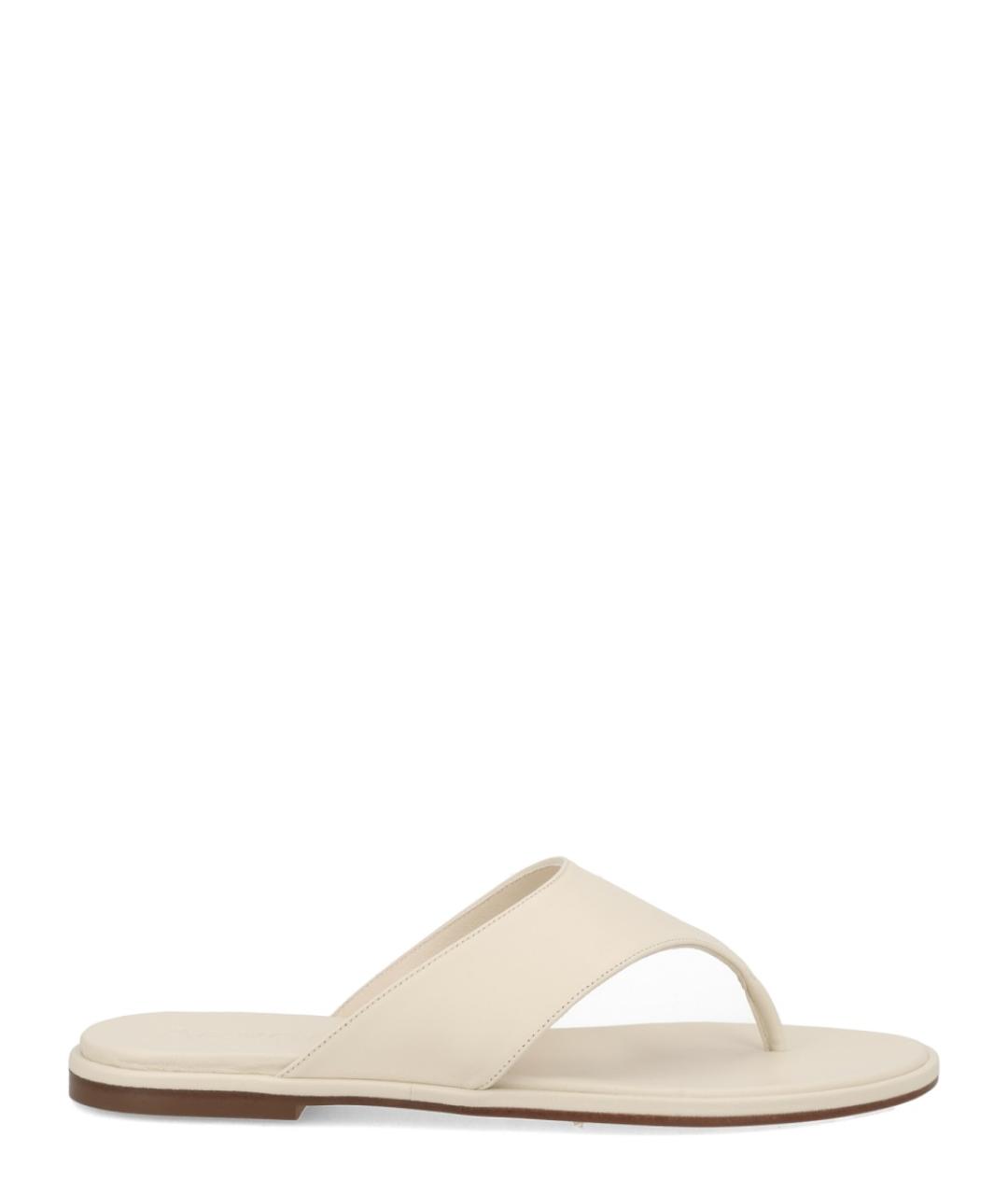 AEYDE Белые кожаные шлепанцы, фото 1