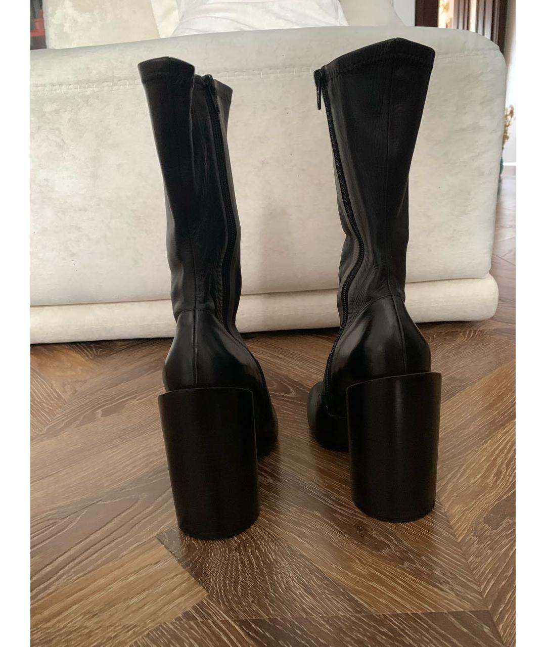 GIVENCHY Черные кожаные сапоги, фото 4