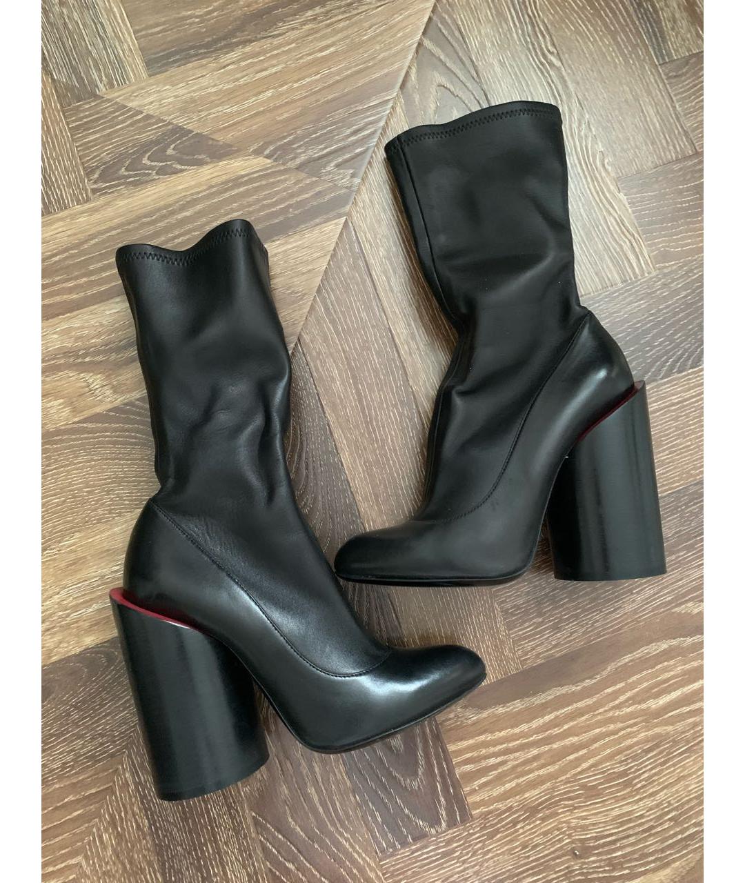 GIVENCHY Черные кожаные сапоги, фото 5