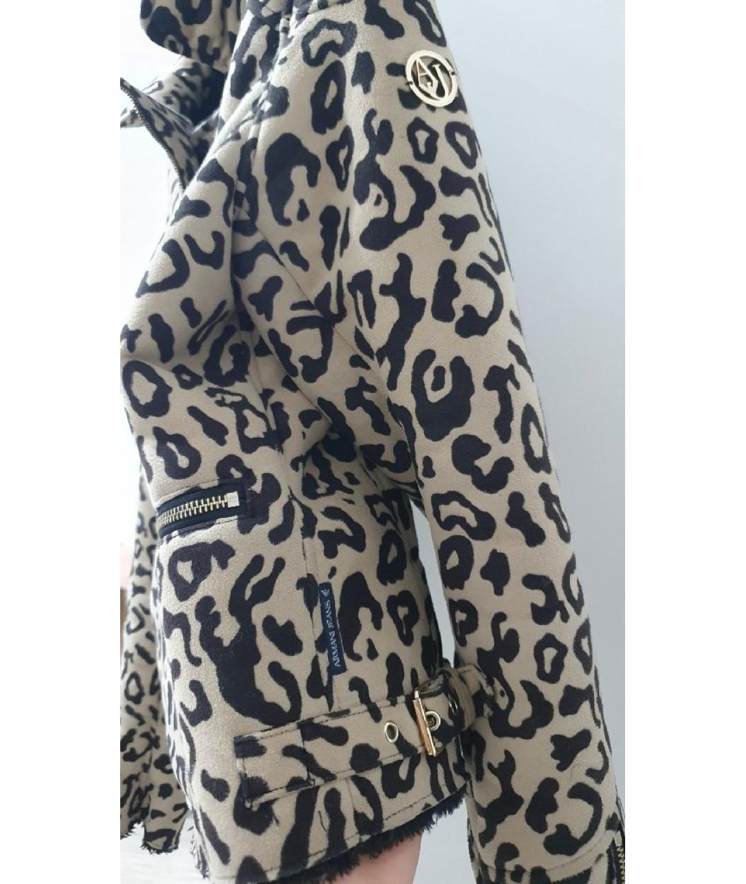 ARMANI JEANS Бежевая дубленка, фото 2