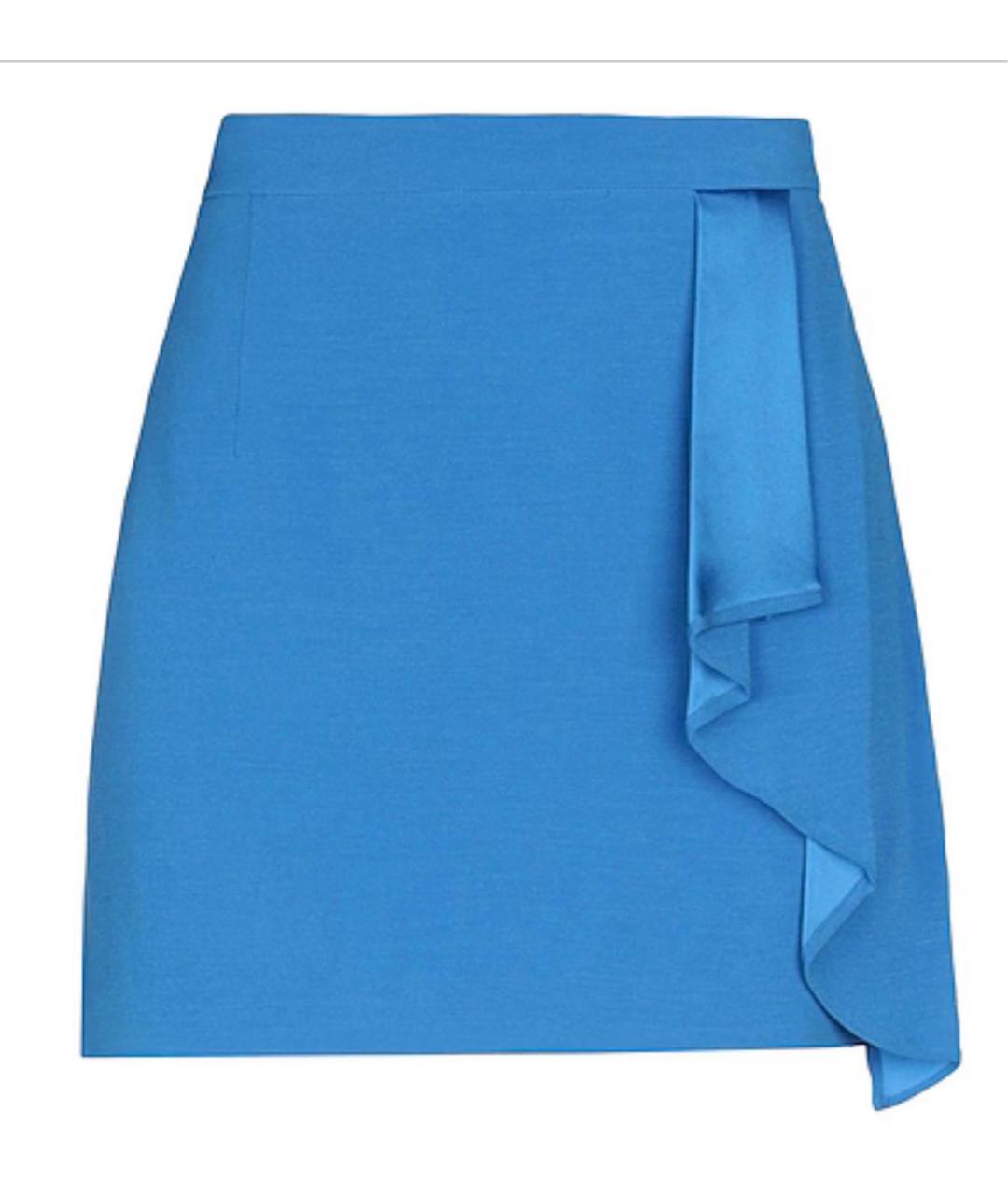 PATRIZIA PEPE Синяя хлопковая юбка мини, фото 5