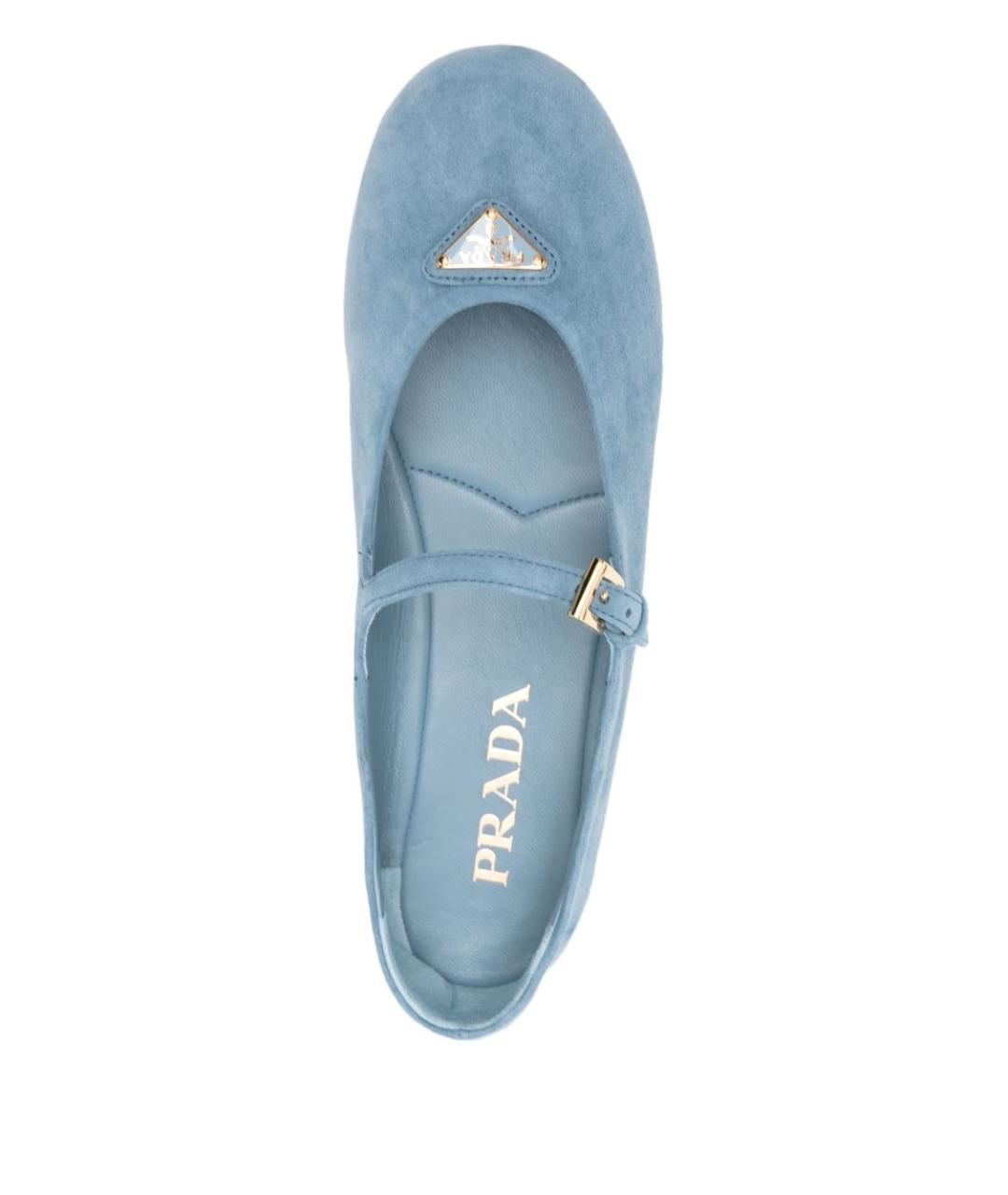 PRADA Синие замшевые балетки, фото 2