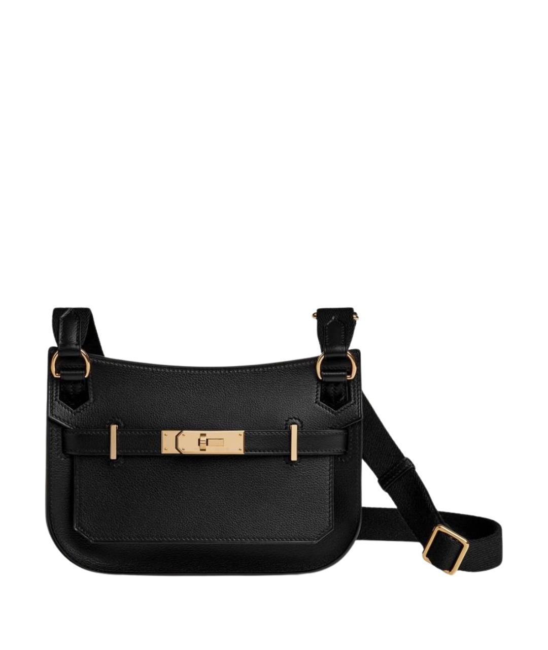 HERMES Черная кожаная сумка через плечо, фото 1