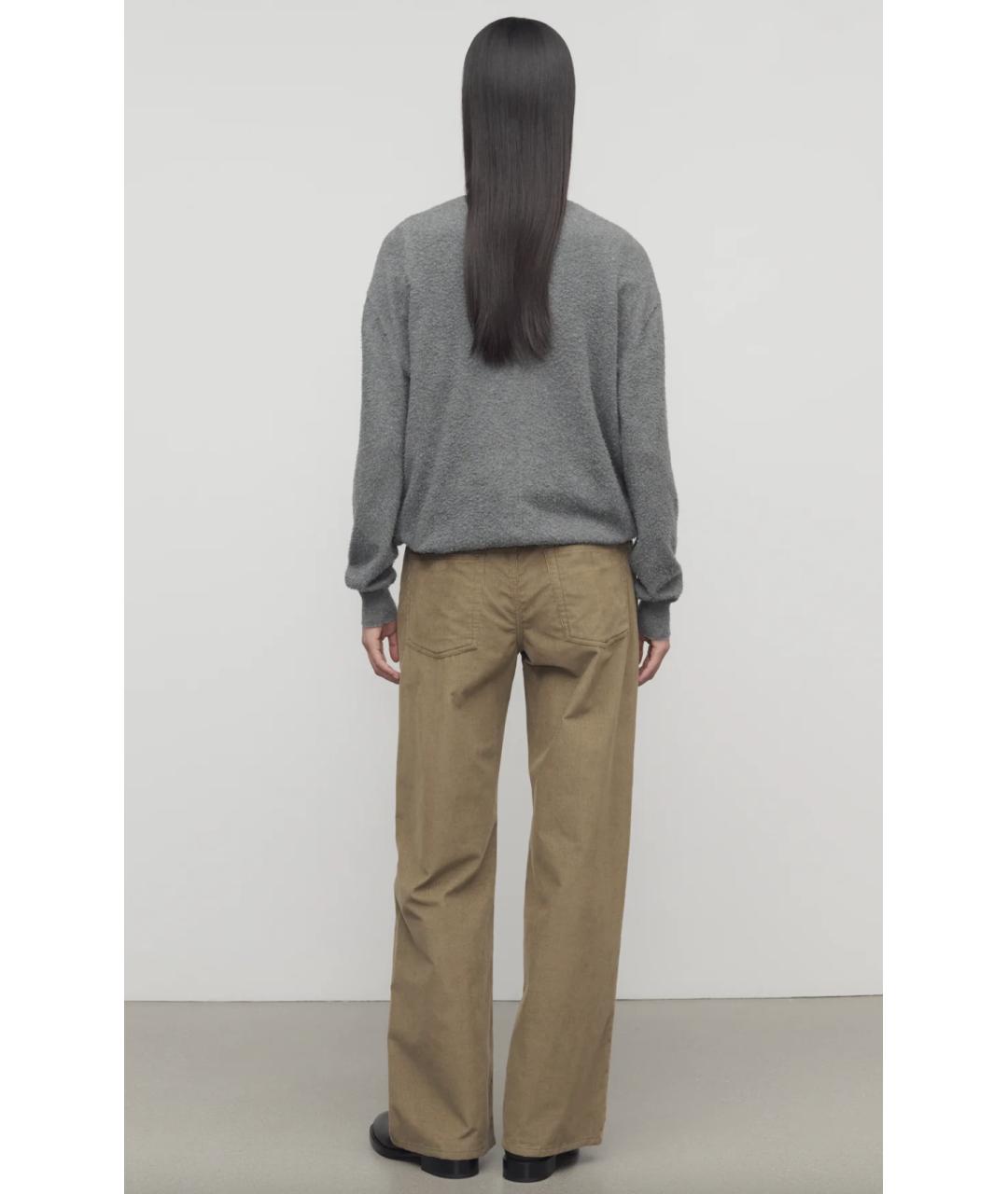 THE ROW Хаки хлопковые прямые джинсы, фото 4