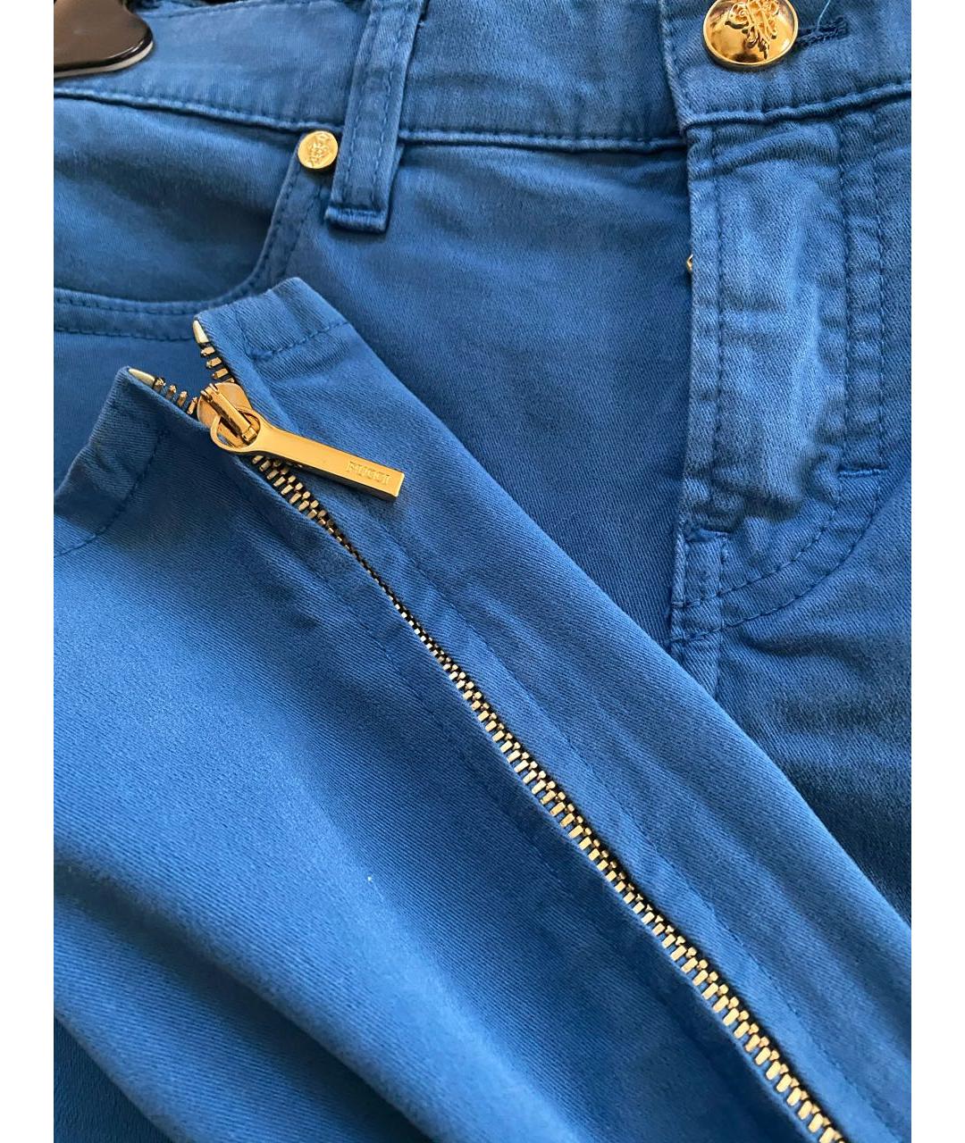EMILIO PUCCI Синие хлопко-эластановые джинсы слим, фото 7
