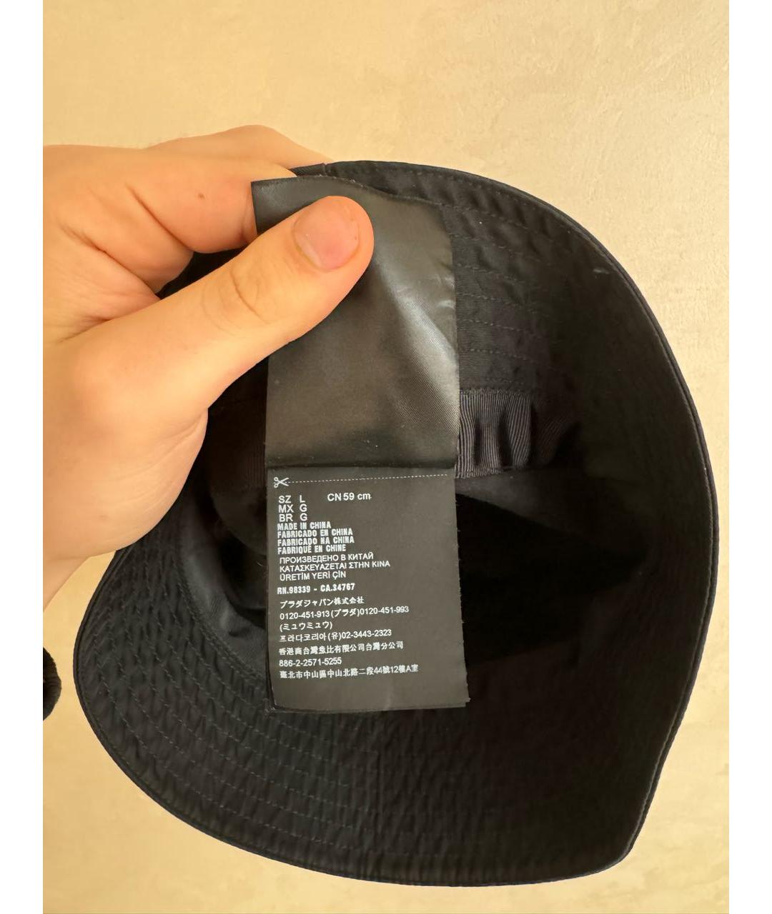 PRADA Черная синтетическая панама, фото 7