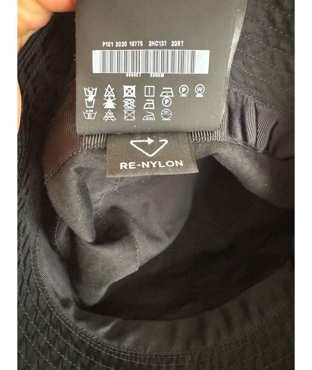 PRADA Черная синтетическая панама, фото 6