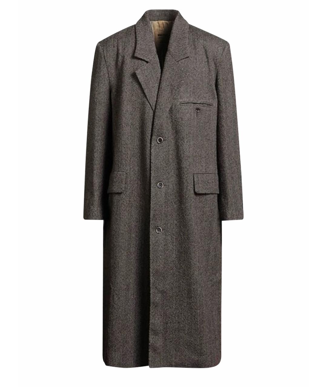 UMA WANG Серое шерстяное пальто, фото 1