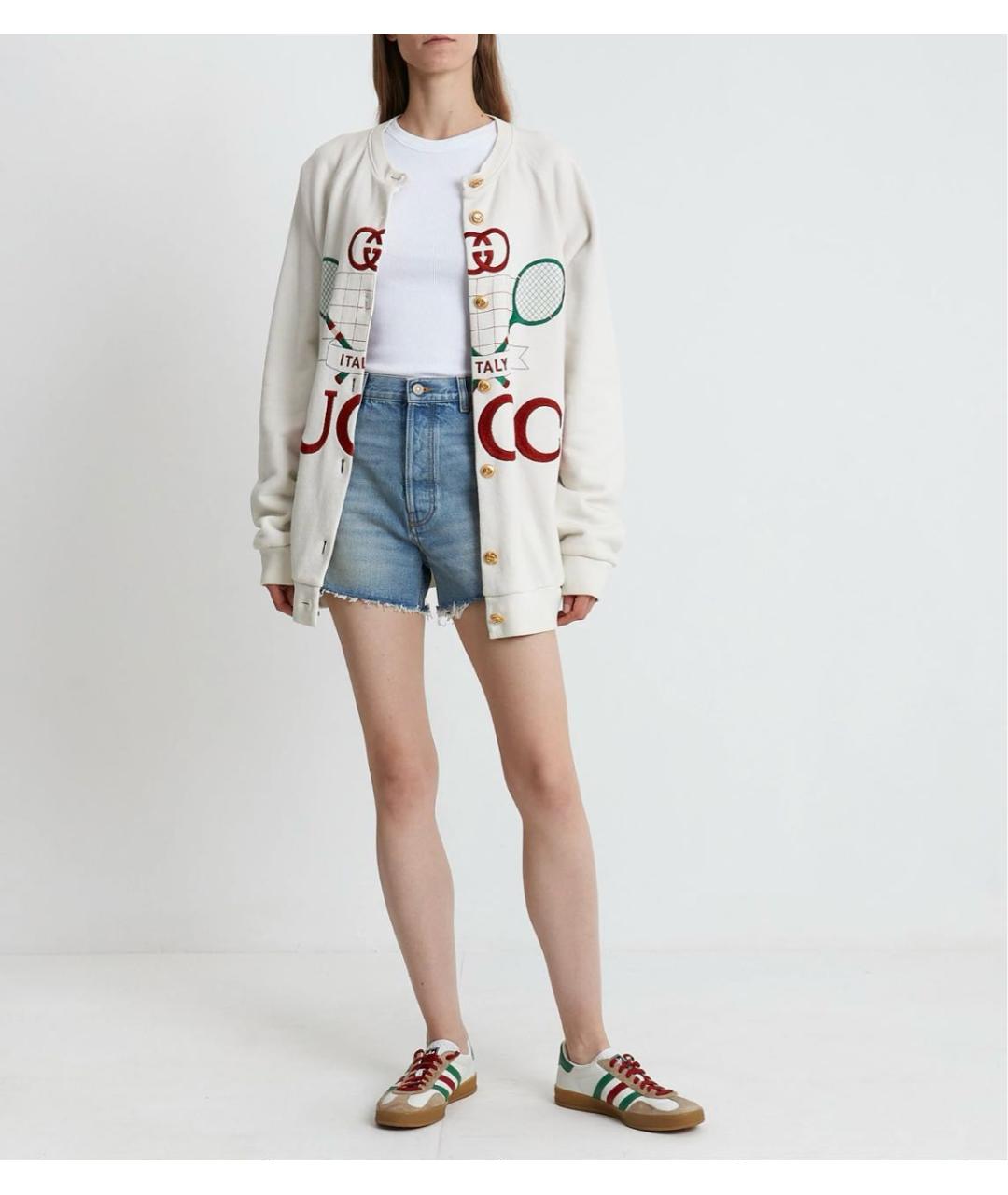 GUCCI Голубые деним шорты, фото 4