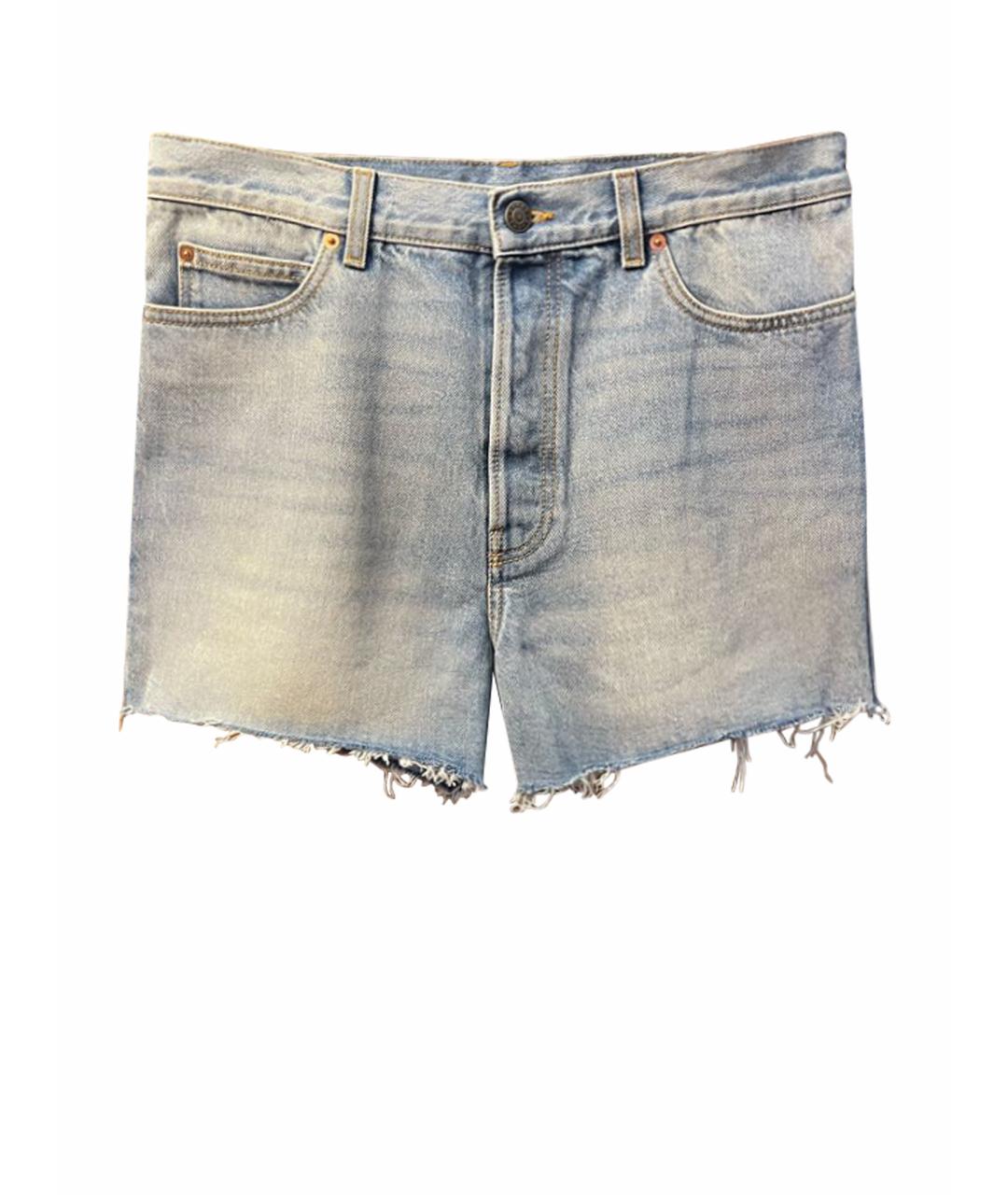 GUCCI Голубые деним шорты, фото 1