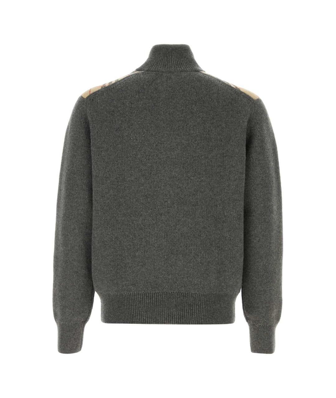 BURBERRY Серый кашемировый кардиган, фото 2