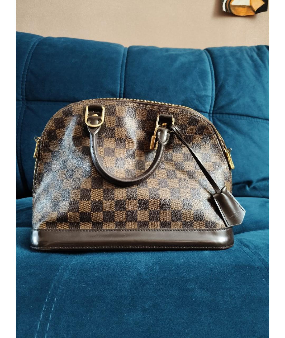 LOUIS VUITTON Коричневая сумка с короткими ручками, фото 5