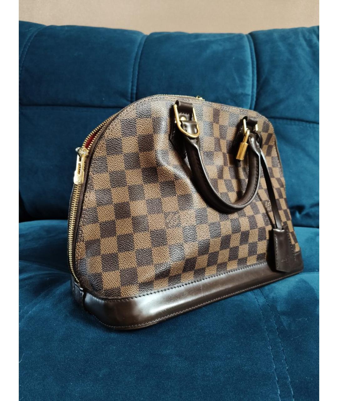 LOUIS VUITTON Коричневая сумка с короткими ручками, фото 2