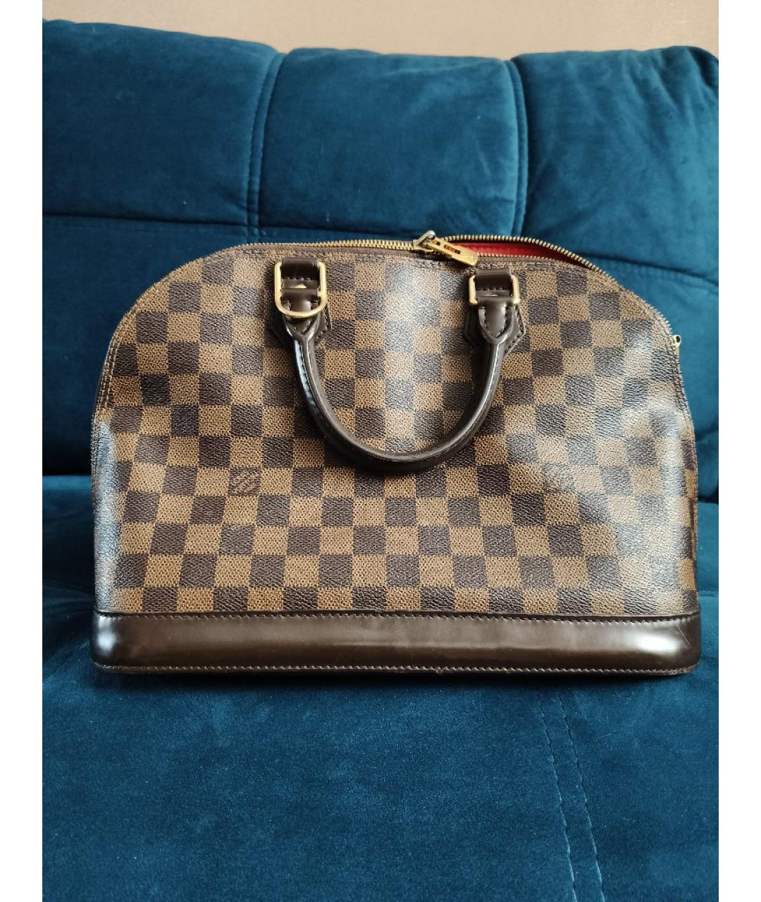 LOUIS VUITTON Коричневая сумка с короткими ручками, фото 3