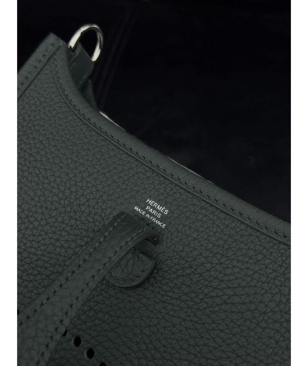 HERMES Черная кожаная сумка через плечо, фото 5
