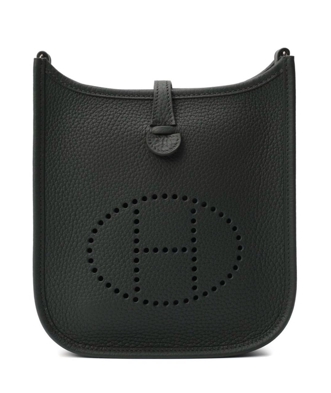 HERMES Черная кожаная сумка через плечо, фото 1