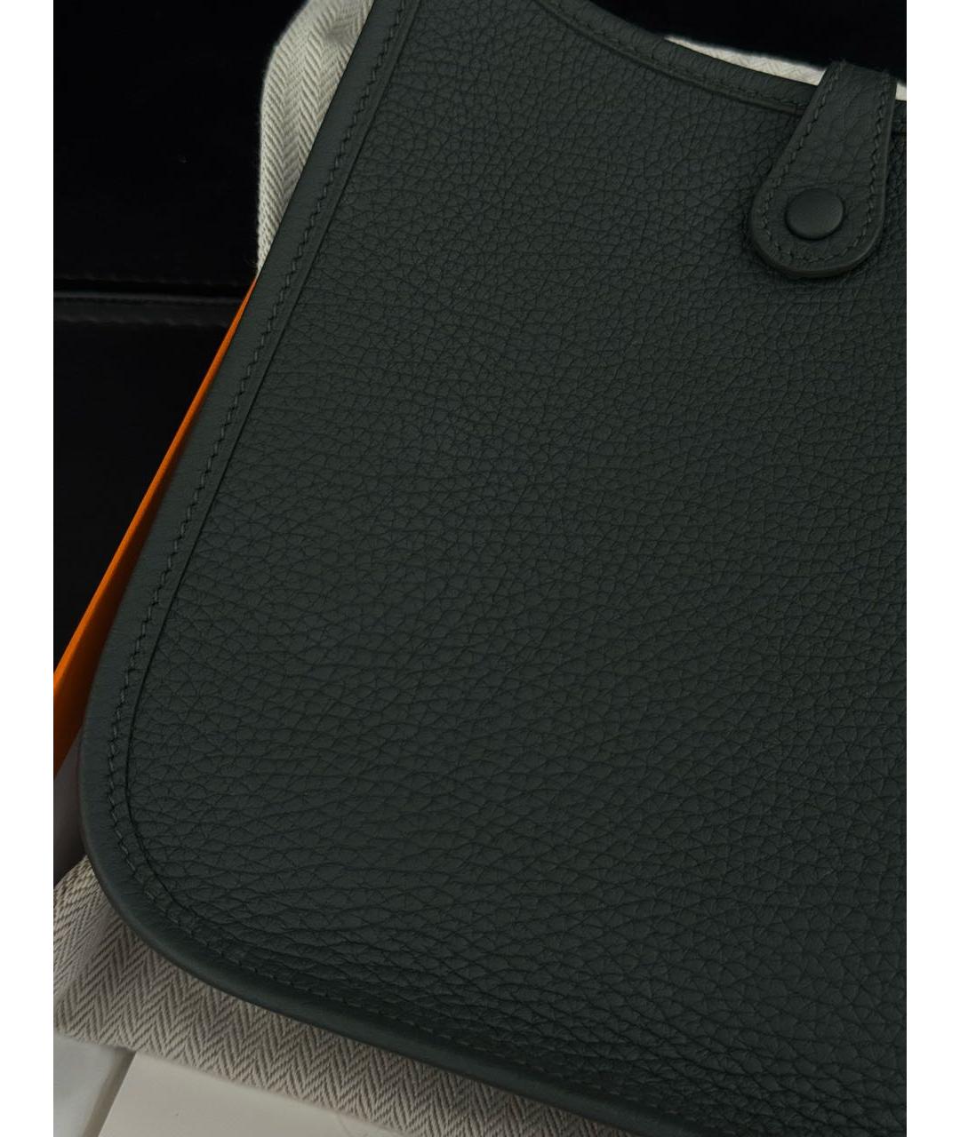 HERMES Черная кожаная сумка через плечо, фото 6