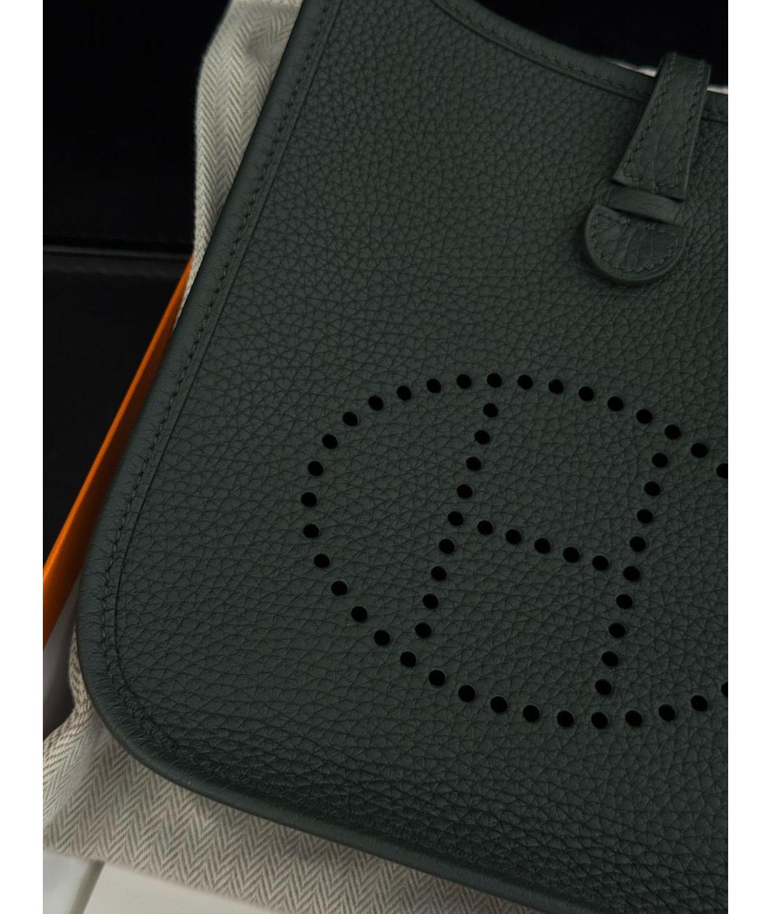 HERMES Черная кожаная сумка через плечо, фото 4