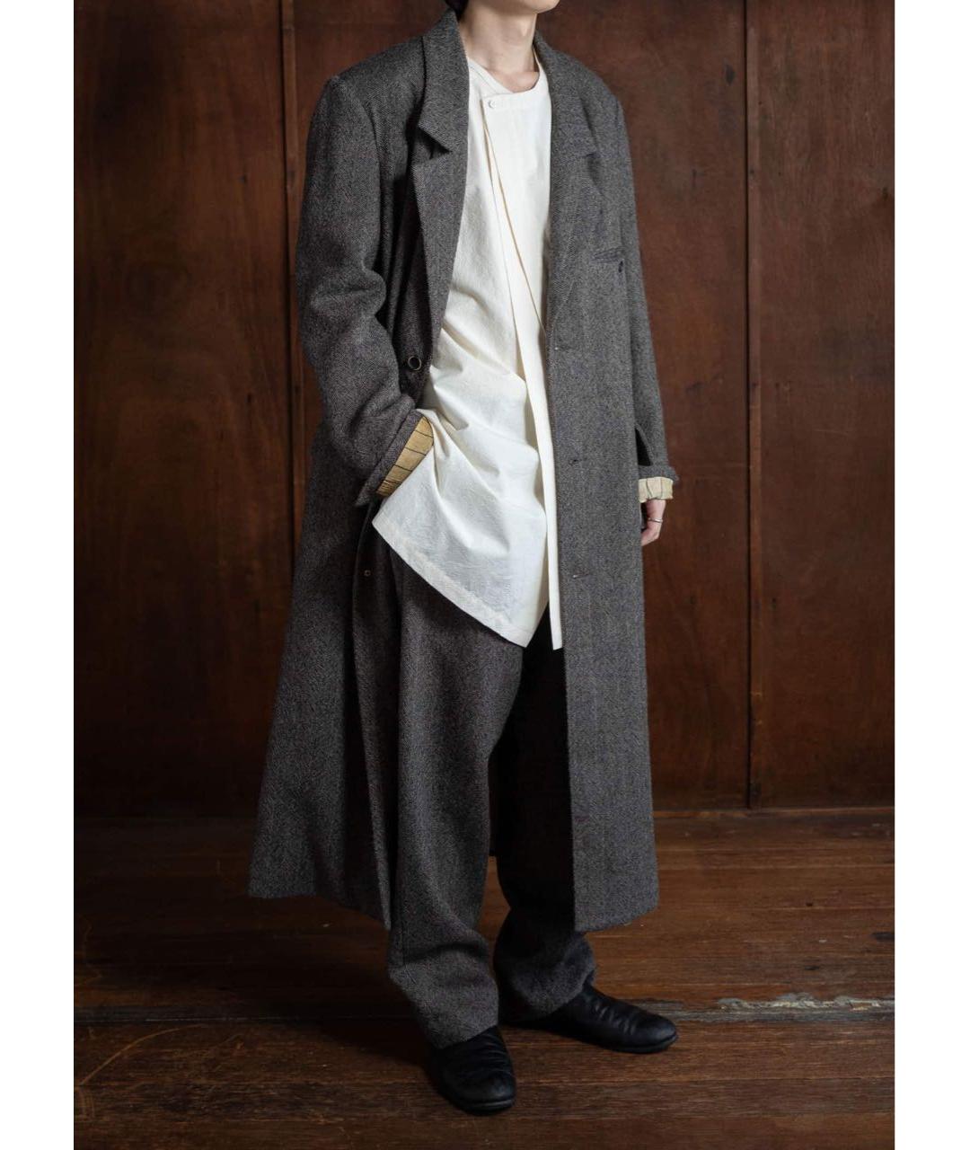 UMA WANG Серое шерстяное пальто, фото 6
