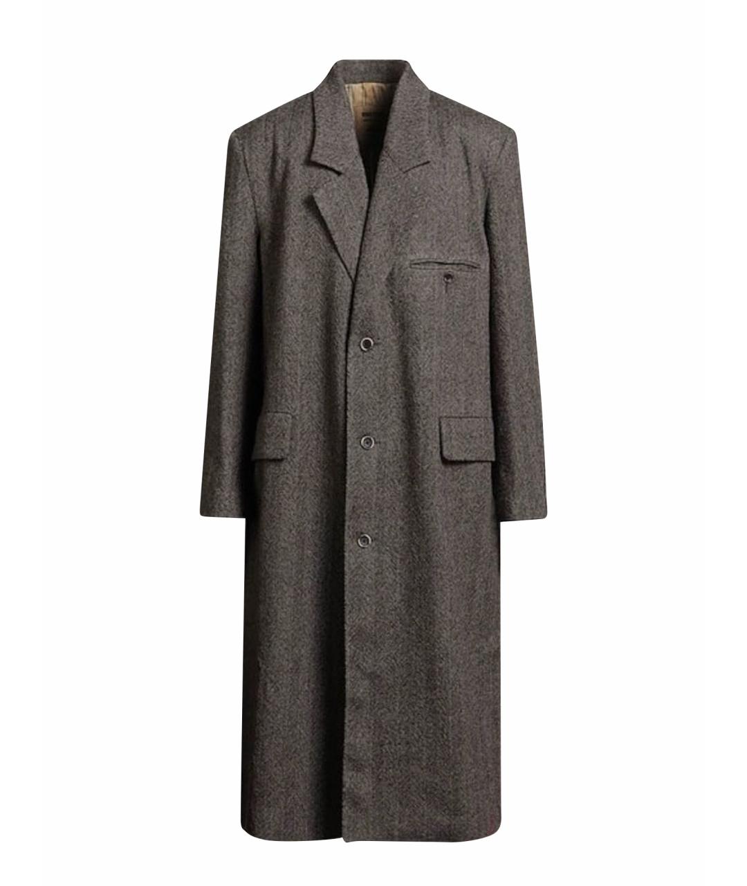 UMA WANG Серое шерстяное пальто, фото 1