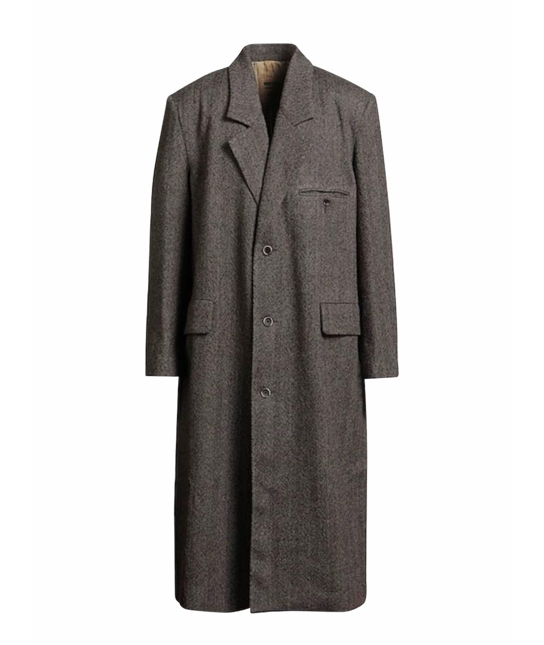 UMA WANG Серое шерстяное пальто, фото 9