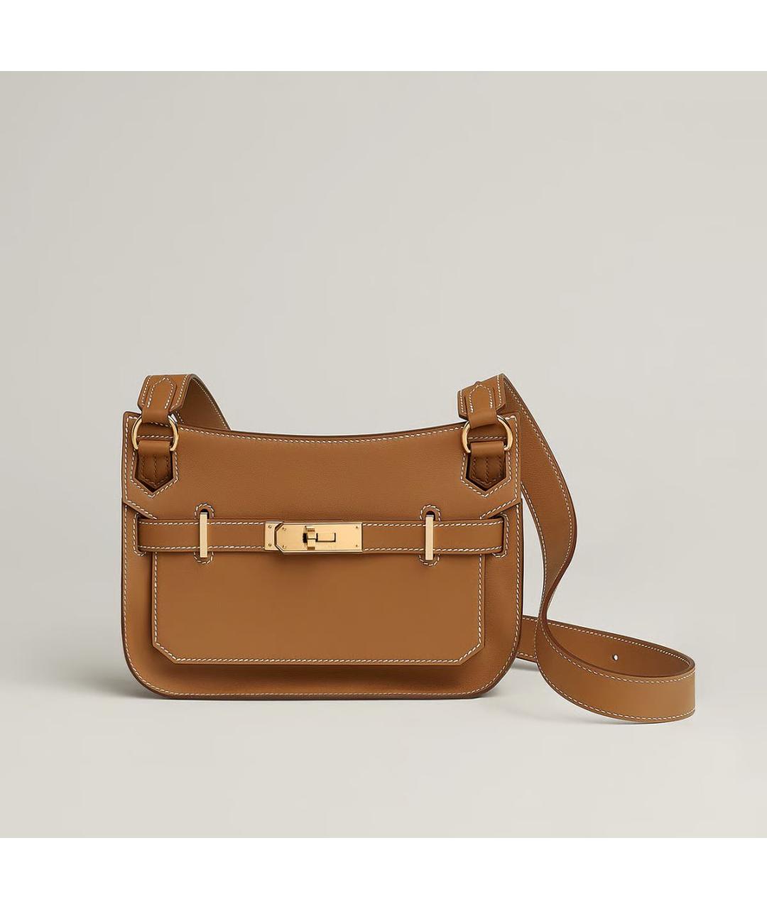 HERMES Коричневая кожаная сумка через плечо, фото 8